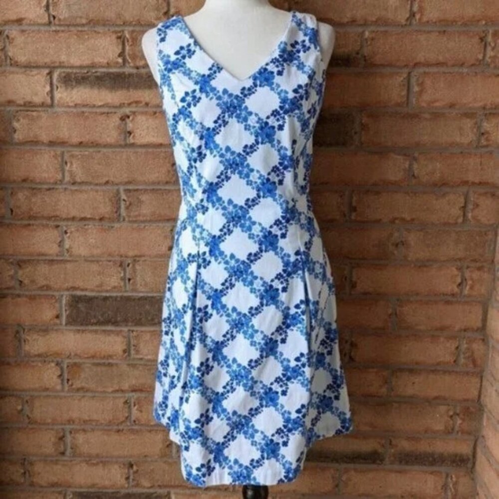 Tommy Hilfiger cotton floral A-line sleeveless dress